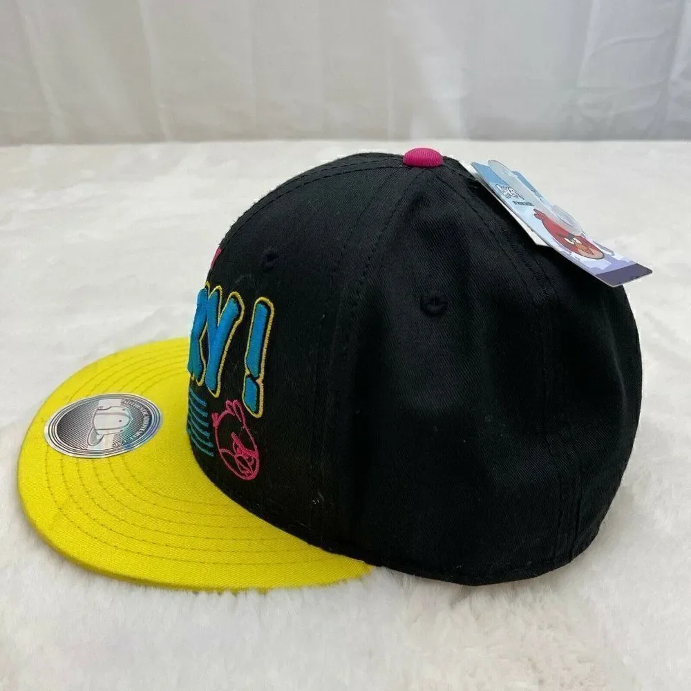 NWT Angry Birds Embroidered Snapback Cap A Is For Angry Black Concept One Access
